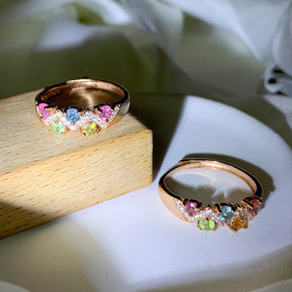 Colorful Tourmaline Ring