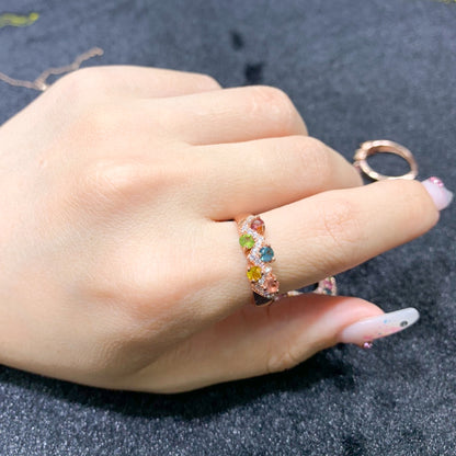 Colorful Tourmaline Ring