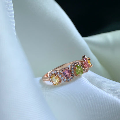 Ripple Reflection Tourmaline Ring