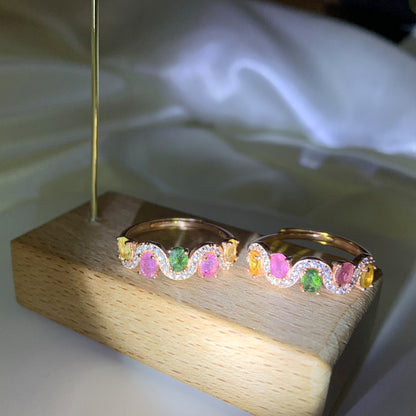 Ripple Reflection Tourmaline Ring