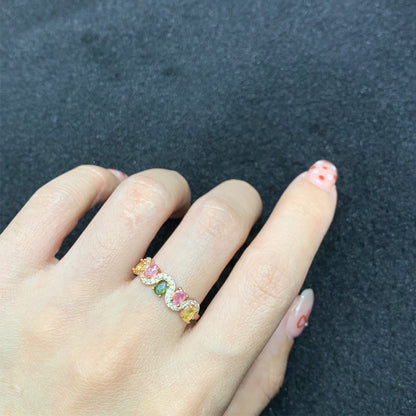 Ripple Reflection Tourmaline Ring