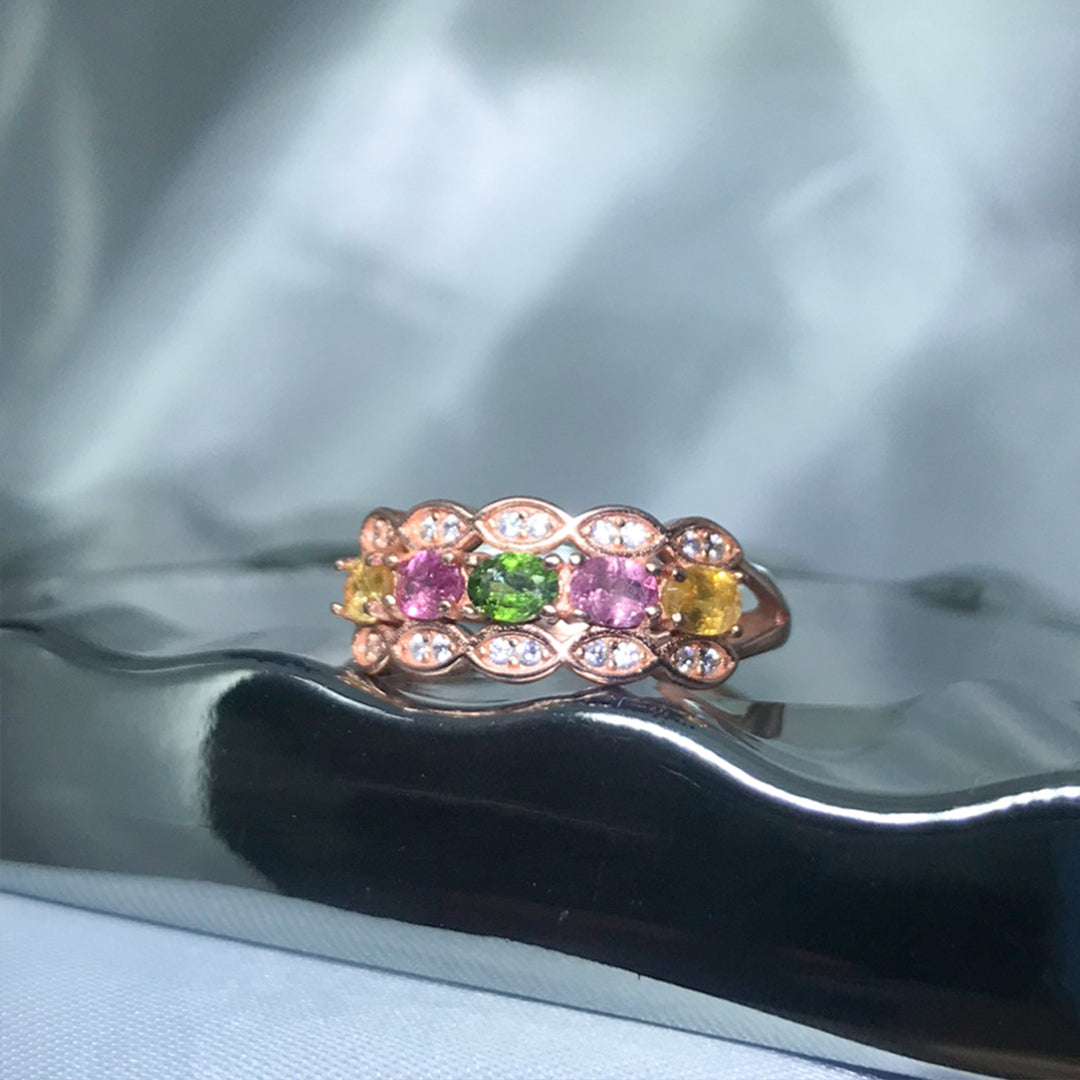 Oceanic Elegance Tourmaline Ring