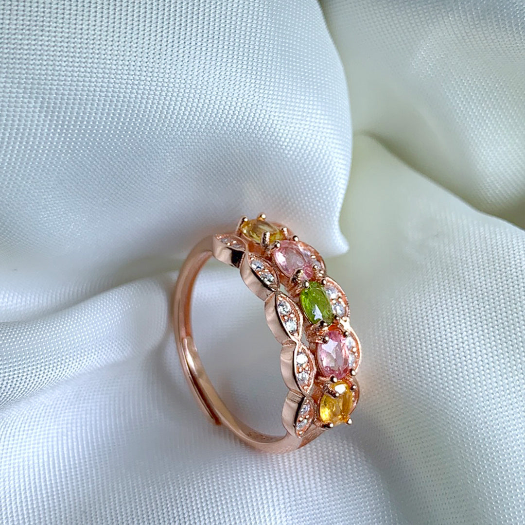 Oceanic Elegance Tourmaline Ring