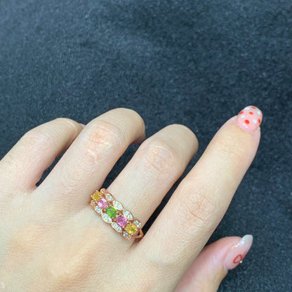 Oceanic Elegance Tourmaline Ring