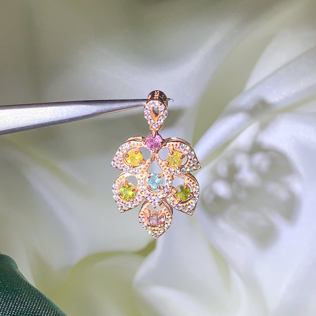 Enigmatic Leaf Tourmaline Pendant