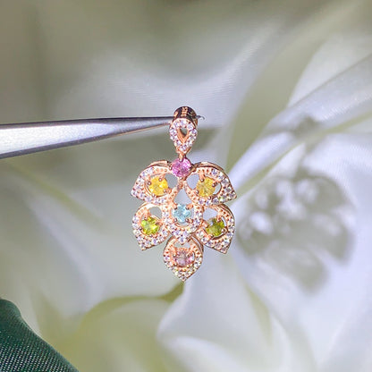 Enigmatic Leaf Tourmaline Pendant