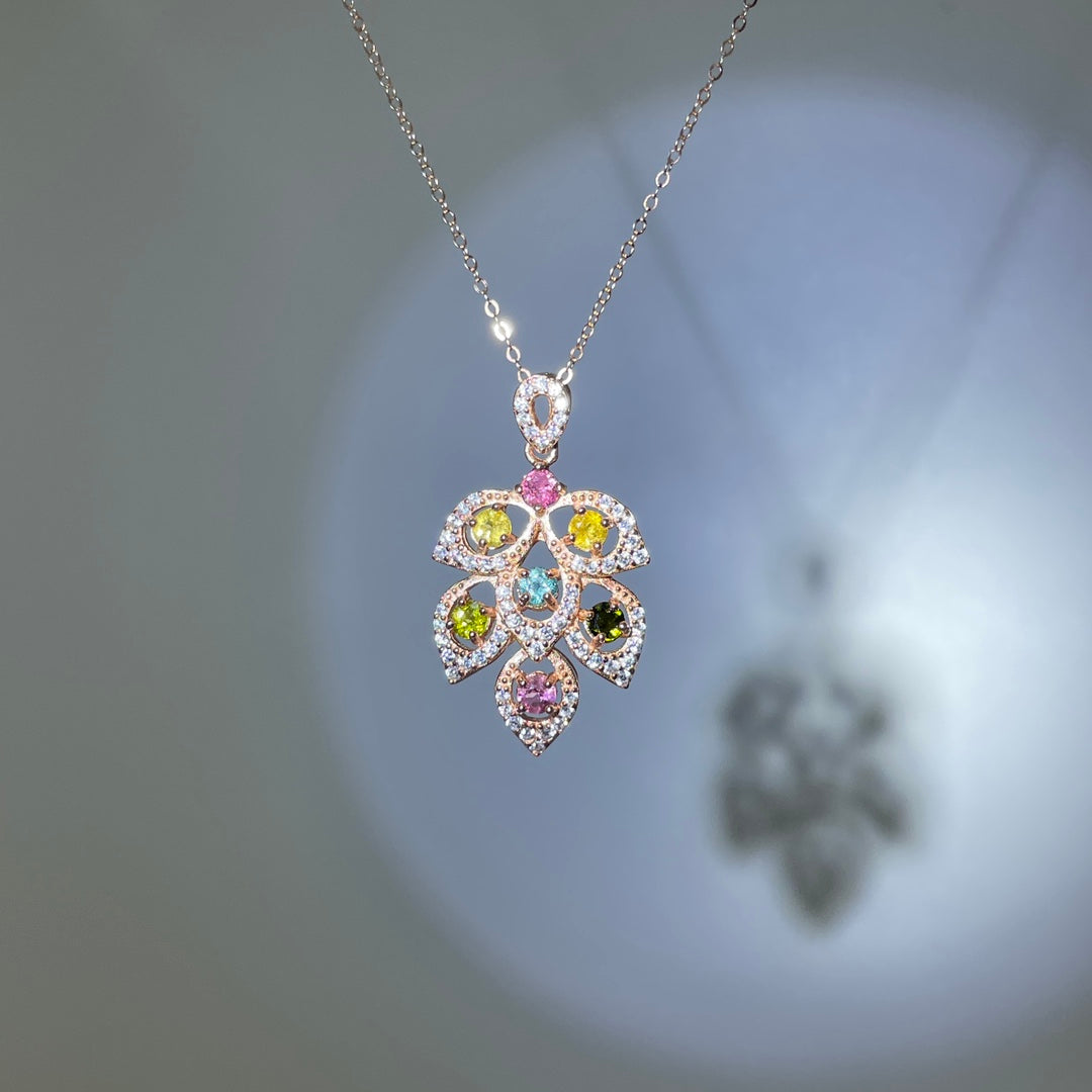 Enigmatic Leaf Tourmaline Pendant