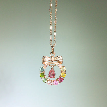 Mystic Rainbow Elegance Tourmaline Pendant