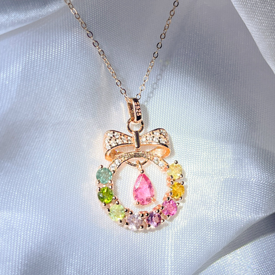 Mystic Rainbow Elegance Tourmaline Pendant