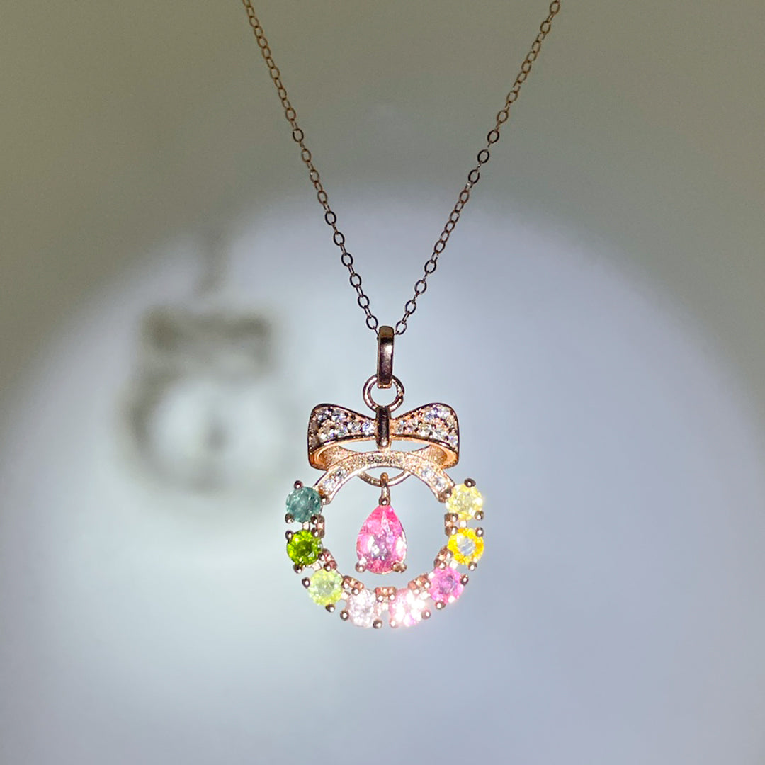Mystic Rainbow Elegance Tourmaline Pendant