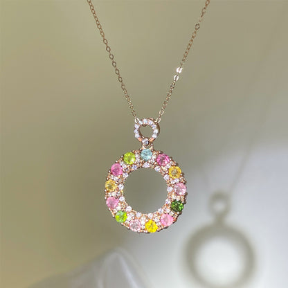 Serene Tourmaline Round Pendant