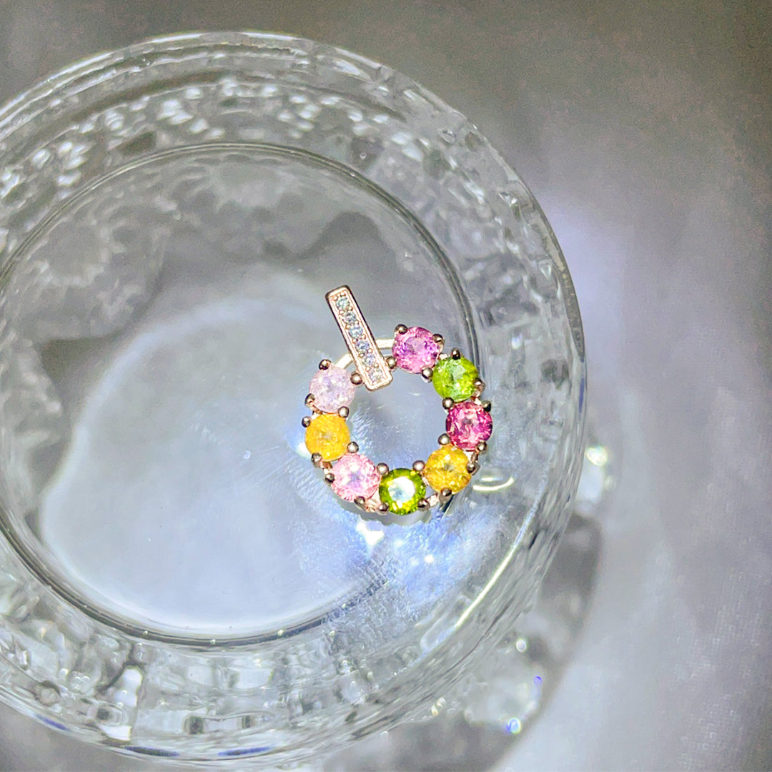 Tourmaline Essence Circle Pendant