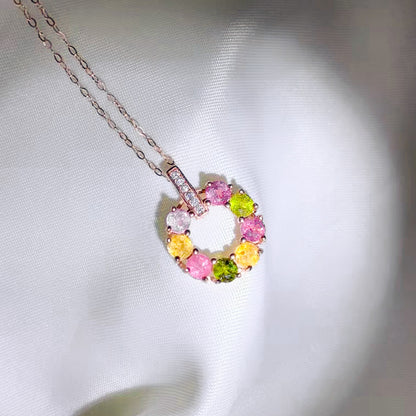 Tourmaline Essence Circle Pendant