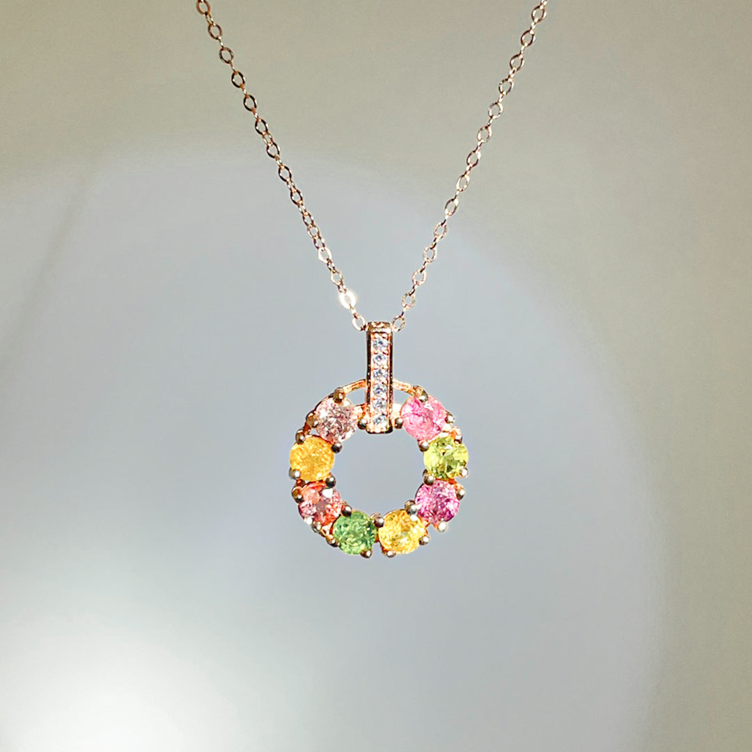 Tourmaline Essence Circle Pendant