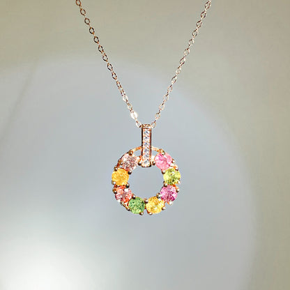 Tourmaline Essence Circle Pendant