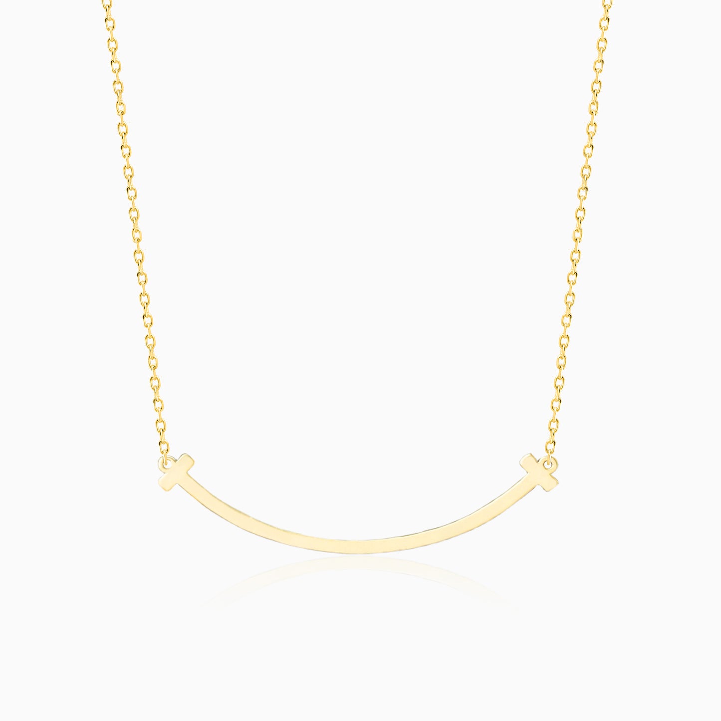 Curved Bar Gold Plated Necklace