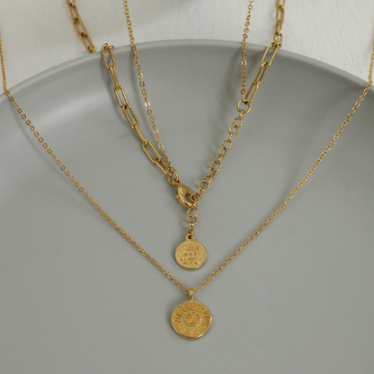 Double-Layer Copper Gold Plated Necklace