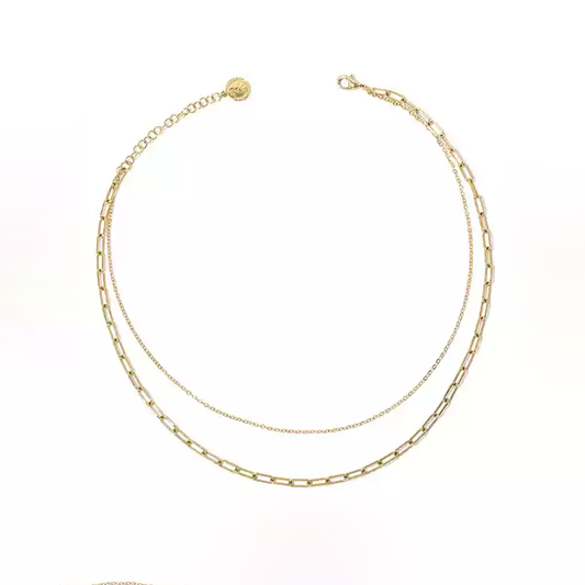 Double-Layer Copper Gold Plated Necklace
