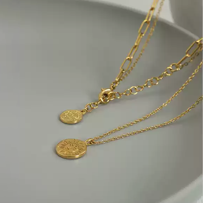 Double-Layer Copper Gold Plated Necklace