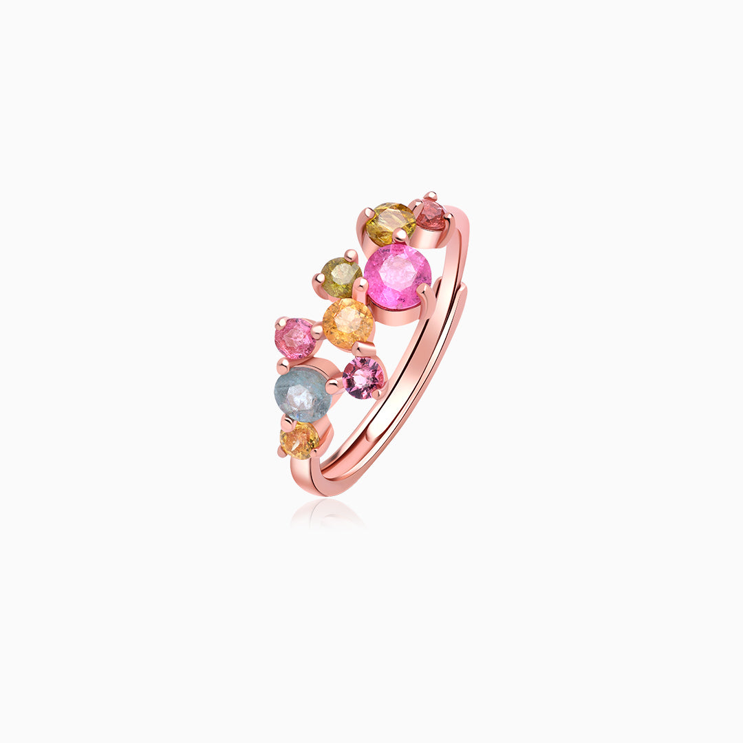 Tourmaline Kaleidoflora Wrapping Ring