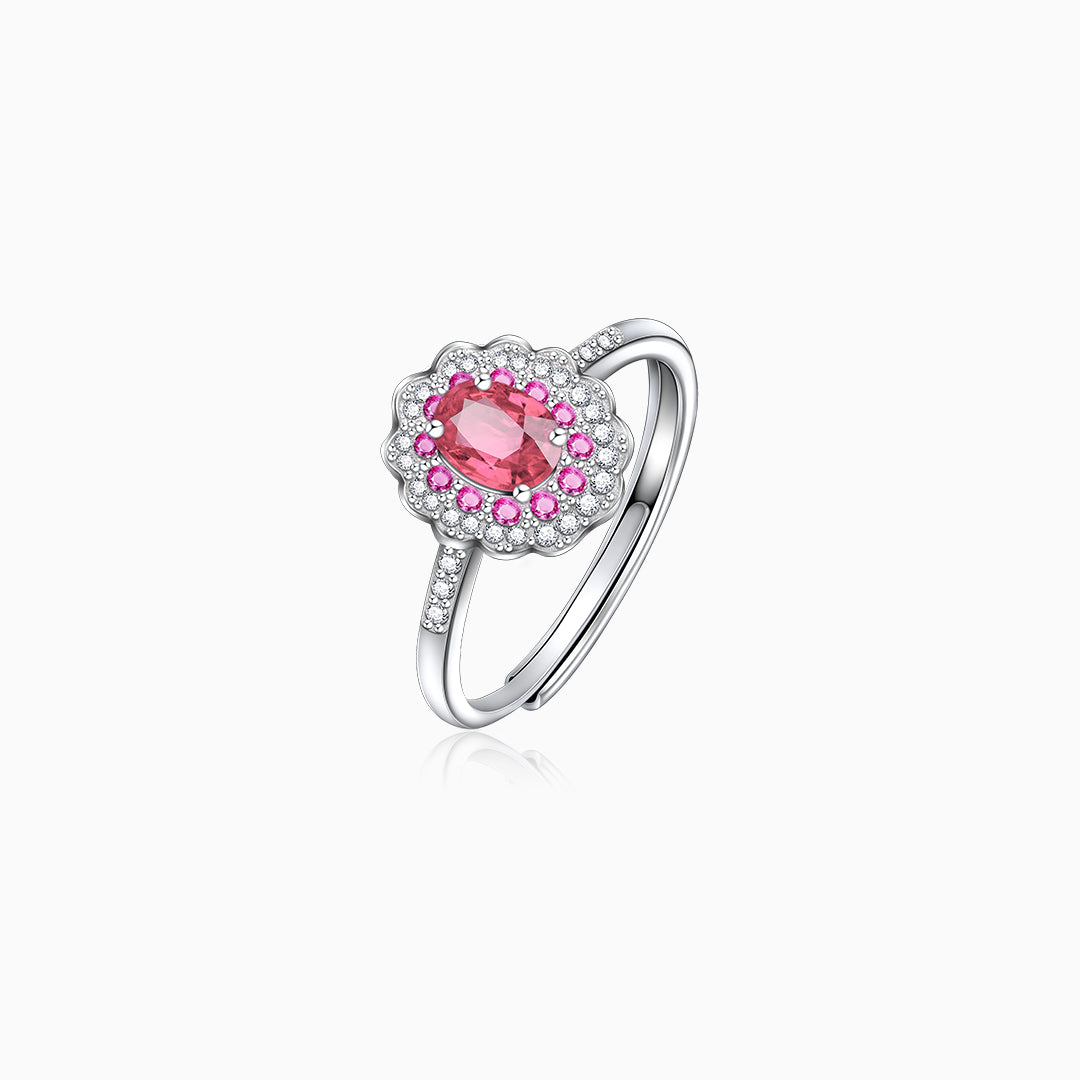 Pink Cloud Dance Tourmaline Ring