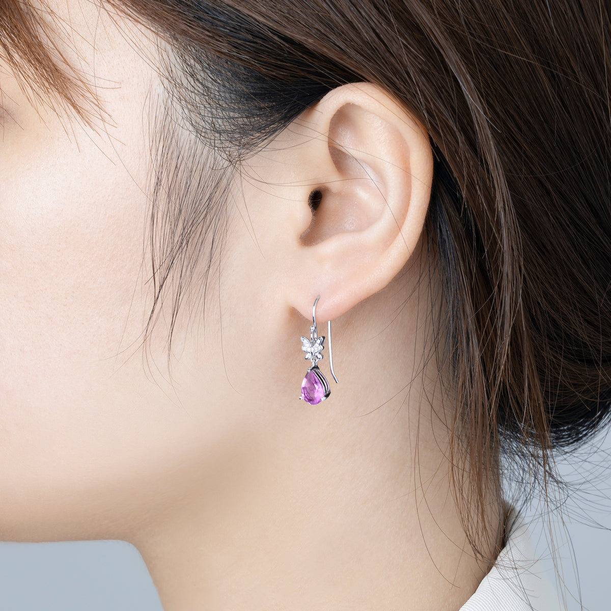 Amethyst Empowerment Grace Drop Earrings