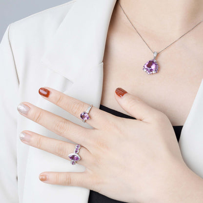 Elegant Amethyst Embrace Pendant