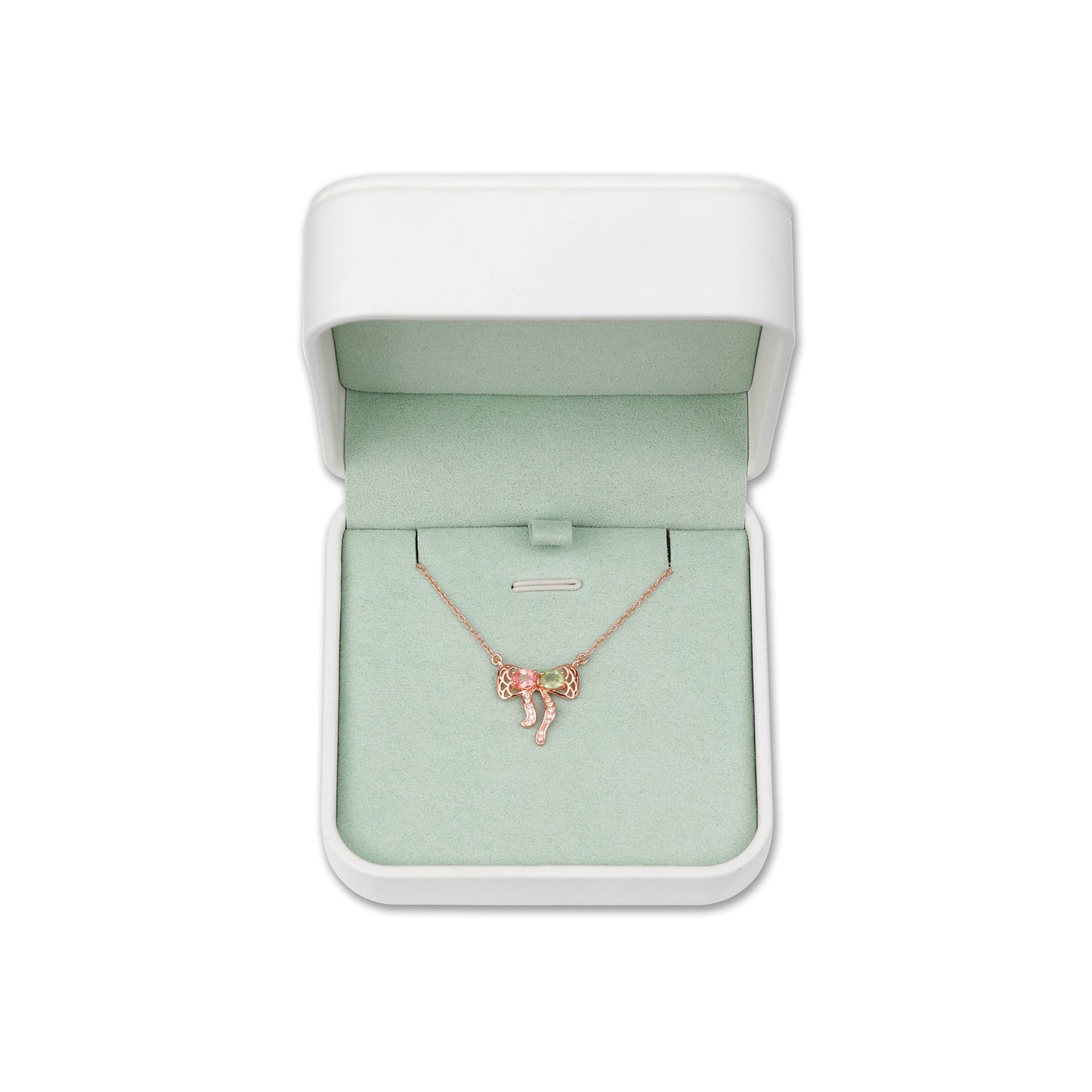 Tourmaline Bow Hugging Pendant