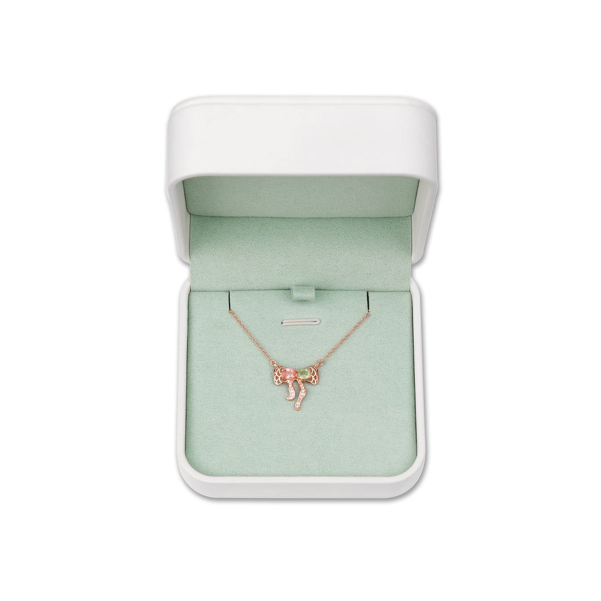 Tourmaline Bow Hugging Pendant