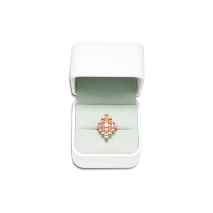 Radiant Tourmaline Spectrum Ring
