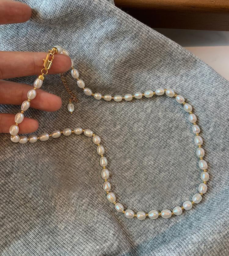 Fresh Pearl Gold Plated Necklace