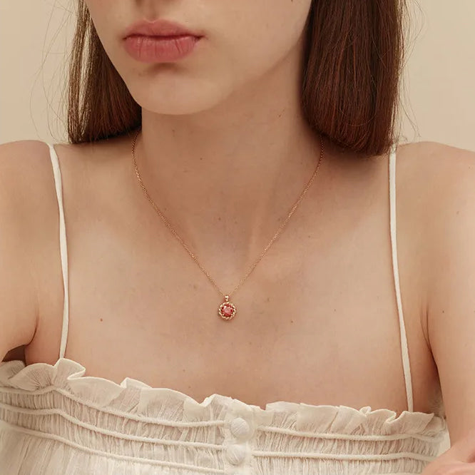 Colored Moissanite Twisted Design Necklace