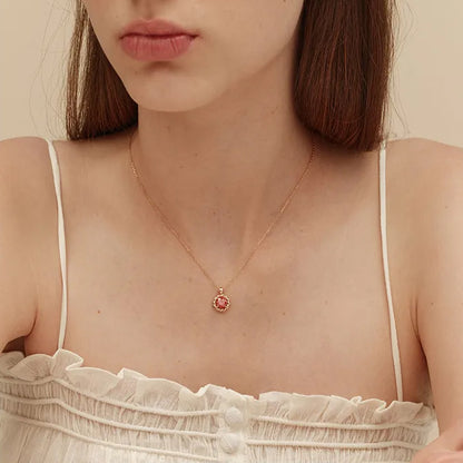 Colored Moissanite Twisted Design Necklace