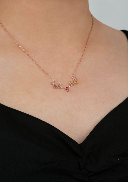 Elegant Antler Tourmaline Necklace