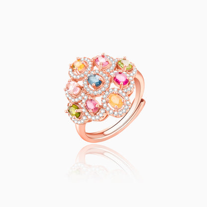 Ethereal Rainbow Garden Tourmaline Ring
