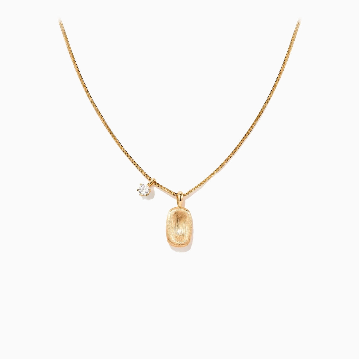 Brushed Gold Texture Neckalce
