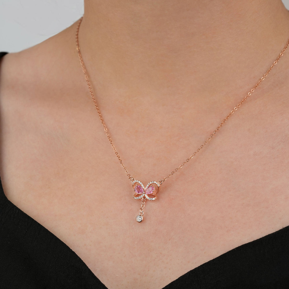 Iridescent Butterfly Dance Tourmaline Necklace
