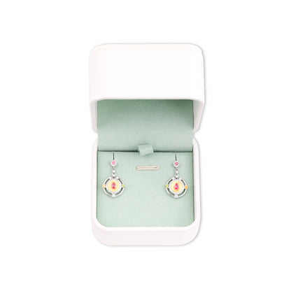 Five-Color Round Tourmaline Earrings