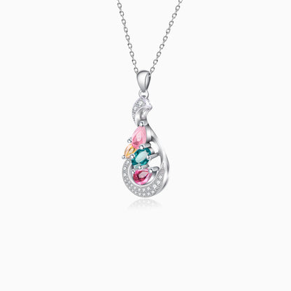 Four-Color Lovely Tourmaline Pendant