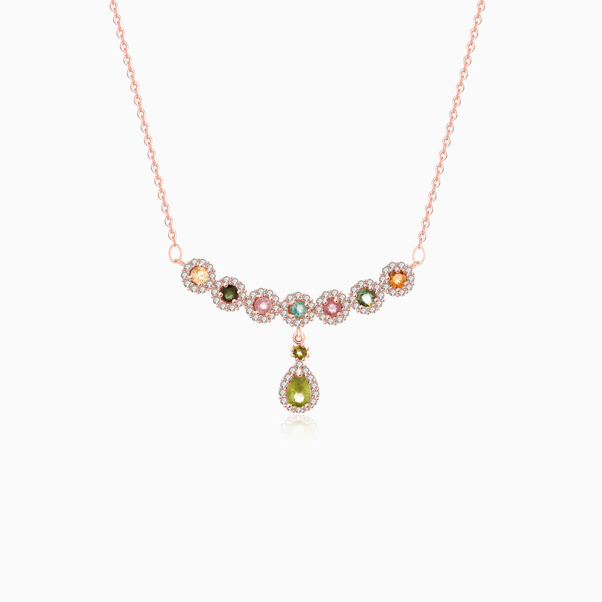 Radiant Sunburst Tourmaline Pendant