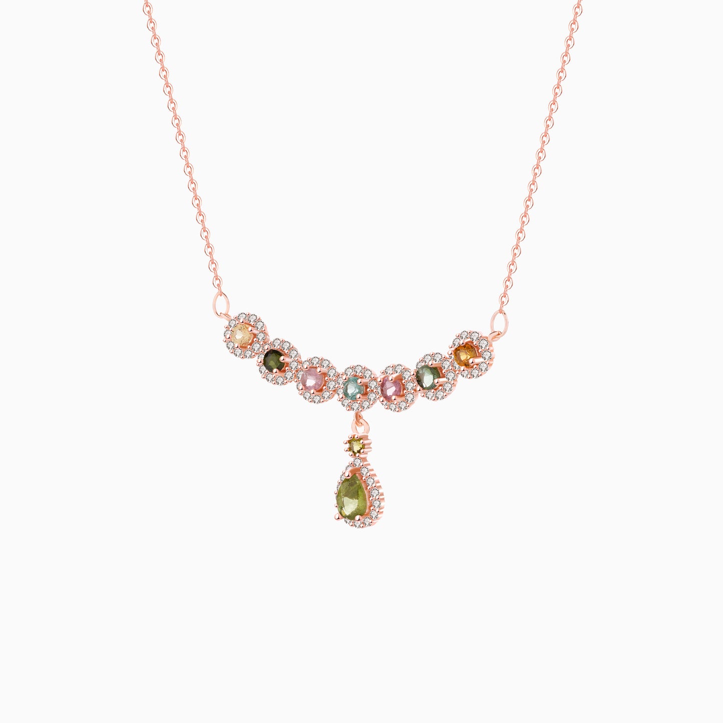 Radiant Sunburst Tourmaline Pendant