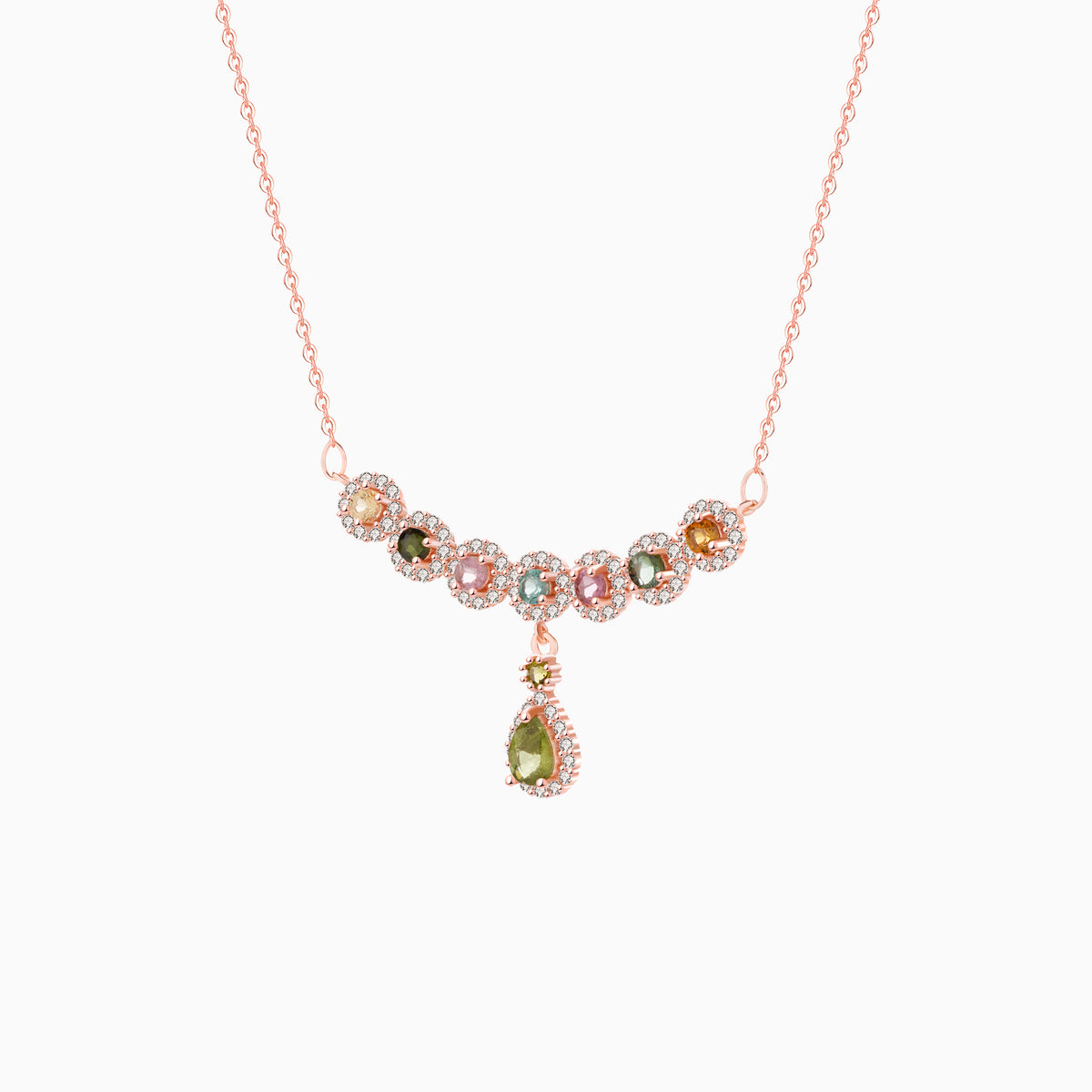 Radiant Sunburst Tourmaline Pendant