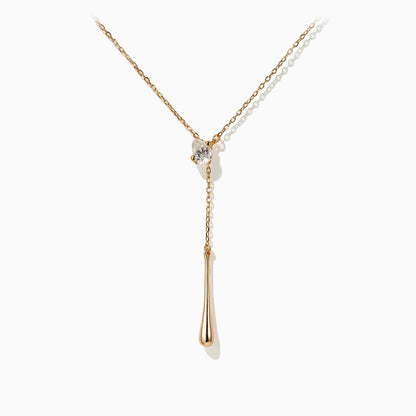 Drop-Shaped Moissanite Necklace