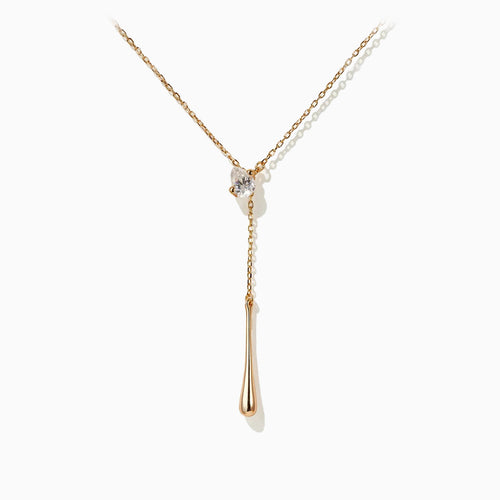 Drop-Shaped Moissanite Necklace