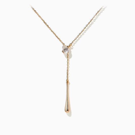 Drop-Shaped Moissanite Necklace
