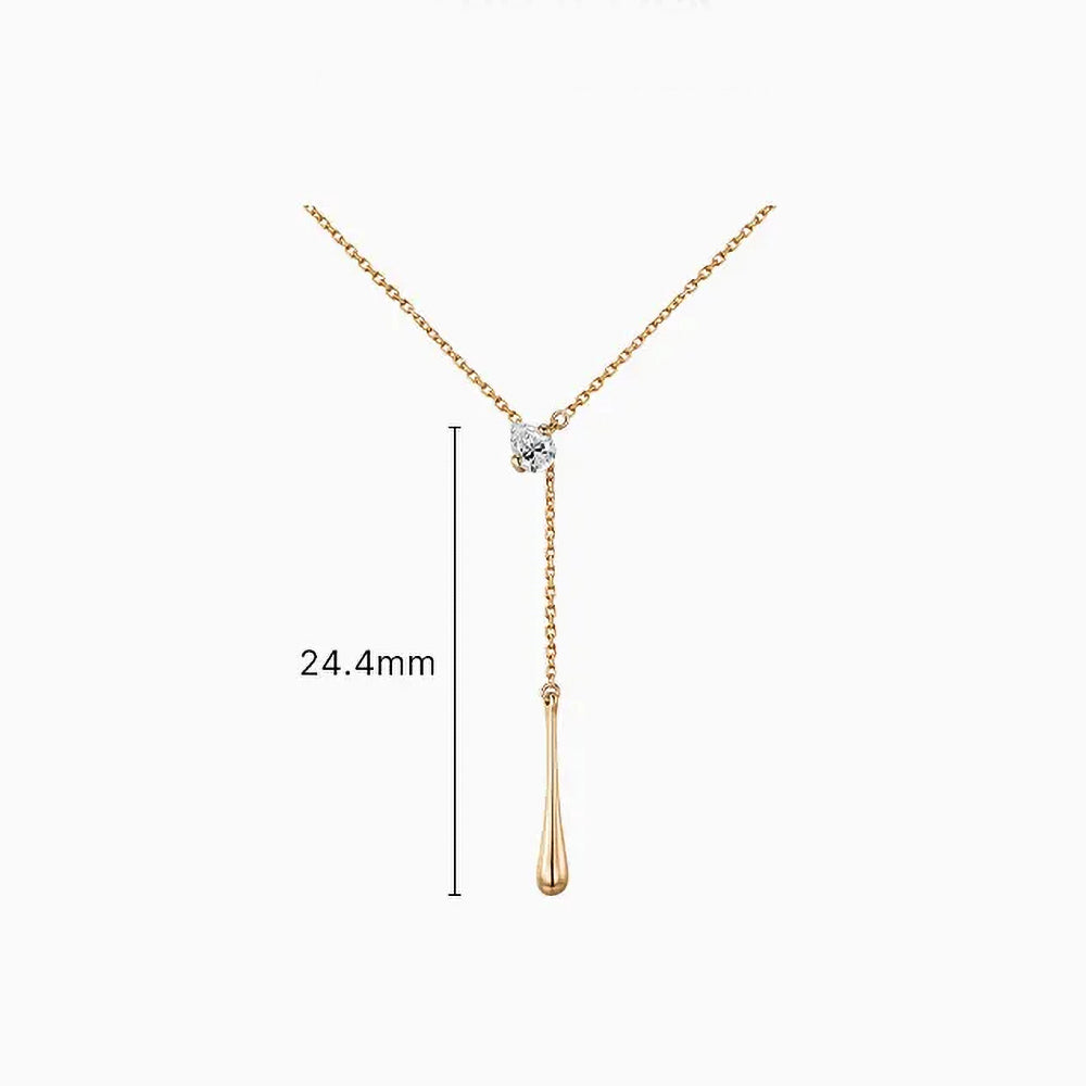 Drop-Shaped Moissanite Necklace