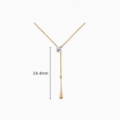 Drop-Shaped Moissanite Necklace