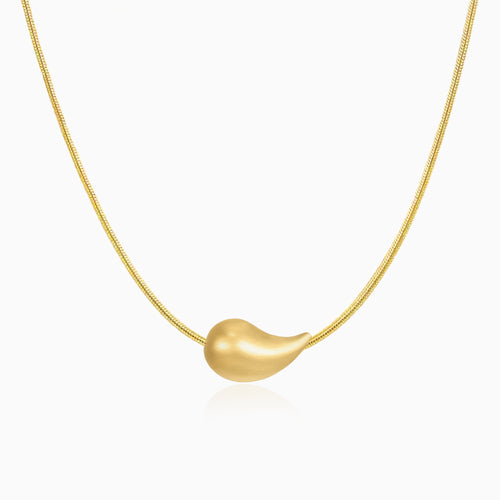 Magatama Snake-Chain Gold Plated Necklace