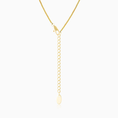 Magatama Snake-Chain Gold Plated Necklace