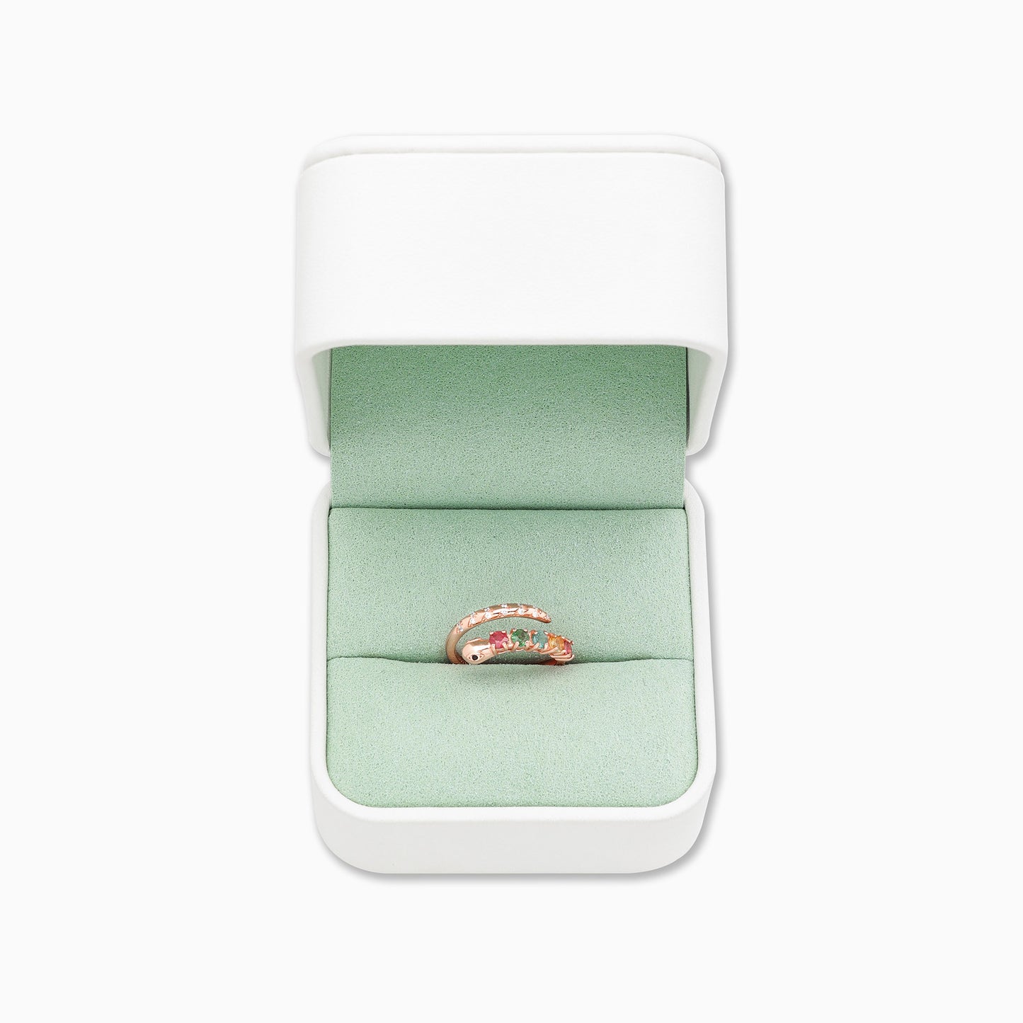 Tourmaline Snake Shadow Snake Print Ring